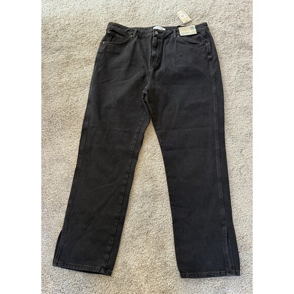 New Primark Dad Jeans US Size 16 High Waist Womens Black Denim NWT - Picture 1 of 10